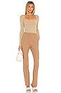 view 4 of 4 Tie Back Fitted Rib Sweater in Nude