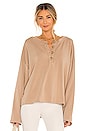 view 1 of 4 Hailey Henley Sweatshirt in Oat Brown