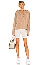 view 4 of 4 Hailey Henley Sweatshirt in Oat Brown