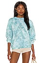 view 1 of 4 Bradley Sweatshirt in Teal Green Tie Dye