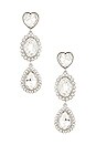 view 1 of 2 Zolia Earring in Clear Silver