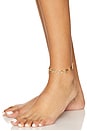 view 3 of 3 Ruby Anklet in Gold