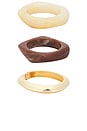 view 2 of 3 Brennan Bracelet Set in Brown/gold