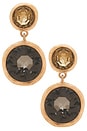 view 1 of 2 PENDIENTES DELPHINE in Gold