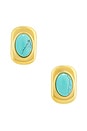 view 1 of 2 BOUCLES D'OREILLES BRIELLA in Gold & Turquoise