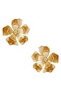 view 1 of 2 PENDIENTES MIREYA in Gold
