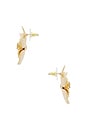 view 2 of 2 PENDIENTES MIREYA in Gold