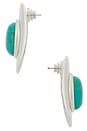 view 2 of 2 BOUCLES D'OREILLES GEMMA in Silver & Turquoise