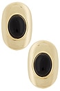 view 1 of 2 BOUCLES D'OREILLES GEMMA in Gold & Black