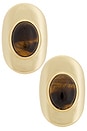 view 1 of 2 BOUCLES D'OREILLES GEMMA in Gold & Brown