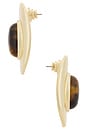 view 2 of 2 BOUCLES D'OREILLES GEMMA in Gold & Brown