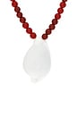 view 2 of 2 Sage Shell Necklace in Red Multi