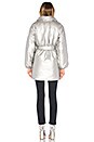 view 3 of 3 MANTEAU MATELASSÉ LONG À CEINTURE CALLA LLILY in Matte Silver