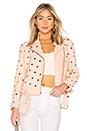 view 1 of 5 Studded Hearts Moto in Blush Pink