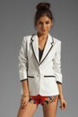 view 3 of 6 x BECAUSE IM ADDICTED Addicted to Love Blazer in Cream