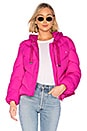 view 1 of 4 Lover Hooded Puffer Jacket in Magenta