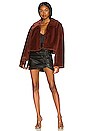 view 4 of 4 Sonny Cropped Coat in Maroon