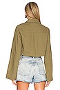 view 3 of 4 Angeles Cropped Jacket in Olive Green