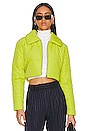 view 1 of 4 Bushwick Cropped Puffer Jacket in Lime Green
