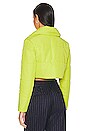 view 3 of 4 Bushwick Cropped Puffer Jacket in Lime Green