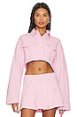 view 1 of 4 Sean Cropped Jacket in Candy Pink