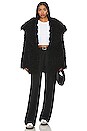 view 4 of 4 Amani Faux Fur Coat in Onyx Black