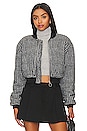 view 1 of 6 x Rachel Sabrina Bomber Jacket in Black White Check