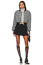 view 5 of 6 x Rachel Sabrina Bomber Jacket in Black White Check