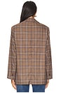 view 4 of 6 Leah Blazer in Brown Plaid Multi