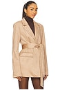 view 3 of 5 Eva Faux Suede Jacket in Light Tan