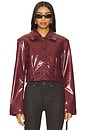 view 1 of 4 Catherine Faux Leather Jacket in Oxblood