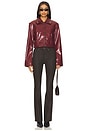 view 4 of 4 Catherine Faux Leather Jacket in Oxblood