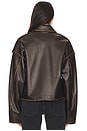 view 3 of 4 Esther Faux Leather Jacket in Dark Brown