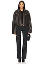 view 4 of 4 Esther Faux Leather Jacket in Dark Brown