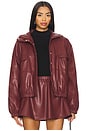 view 2 of 5 Jordan Faux Leather Jacket in Oxblood