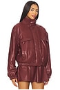 view 3 of 5 Jordan Faux Leather Jacket in Oxblood