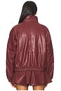 view 4 of 5 Jordan Faux Leather Jacket in Oxblood