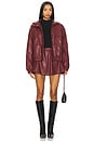 view 5 of 5 Jordan Faux Leather Jacket in Oxblood