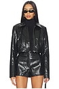 view 1 of 6 Arden Faux Croc Jacket in Black