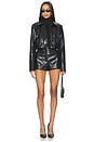 view 5 of 6 Arden Faux Croc Jacket in Black