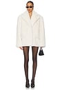 view 4 of 4 Lorelai Faux Fur Coat in Ivory