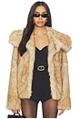 view 1 of 4 Elsa Faux Fur Jacket in Soft Brown