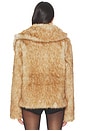 view 3 of 4 Elsa Faux Fur Jacket in Soft Brown