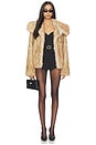 view 4 of 4 Elsa Faux Fur Jacket in Soft Brown