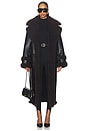 view 2 of 4 Irving Faux Leather Coat in Black & Dark Brown