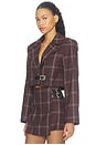 view 2 of 4 Brent Cropped Blazer in Merlot Check