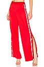 view 1 of 4 Athletic Snap Track Pant in Red & White