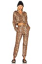view 4 of 4 Cropped Jogger in Chocolate Leopard