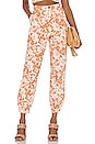 view 1 of 4 Kacey Pant in Caramel Brown Floral