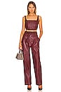 view 4 of 4 BARDOT 바지 in Burgundy